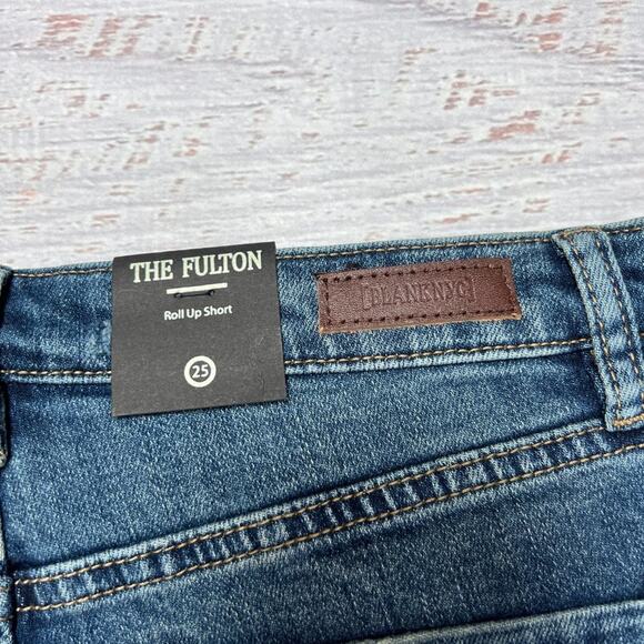 NWT Blank NYC Fulton Roll Up Jean Short Women 25 Dress Down Party Blue Denim NEW - Picture 13 of 14